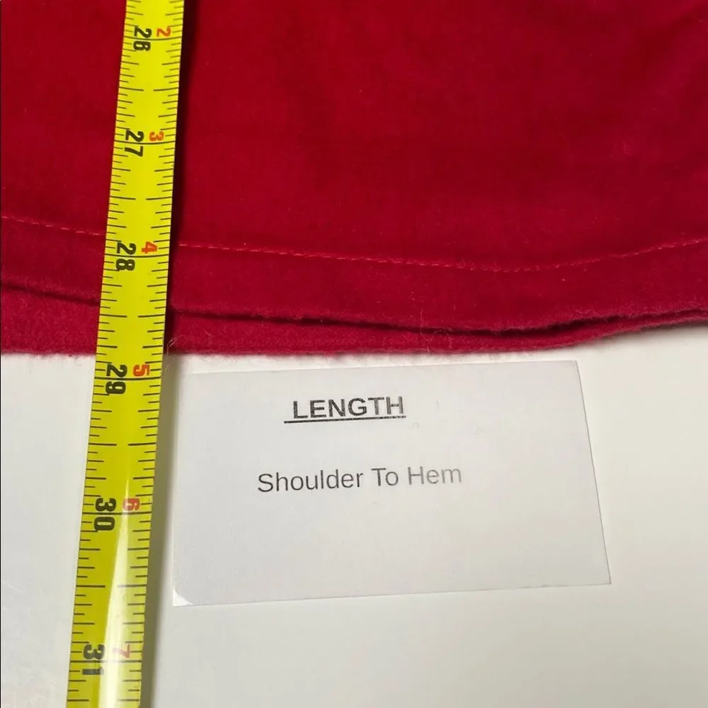 Vintage 80s-90s Red L.L. Bean Button Front Barn Shacket Women's Size 18
